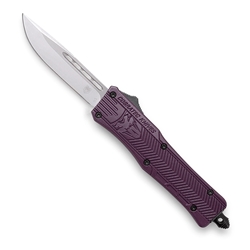 Cobratech Knives SPLMCTK-1SDNS Plum double action OTF knife. Drop Point. Small
