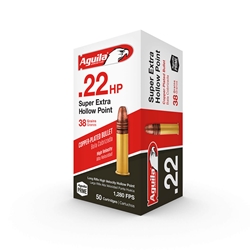 Aguila SUPER EXTRA COPPER-PLATED HOLLOW PT 22lr 38gr High Velocity Copper-Plated Hollow Point