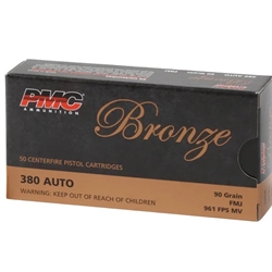 PMC BRONZE 380 Auto 90gr FMJ