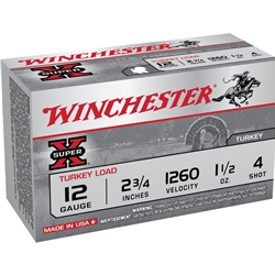 Winchester SUPER-X TURKEY 12ga 2.75" 1.5oz shot #4